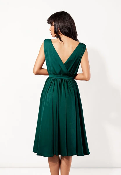 Kurzes Kleid, Midikleid Ausgestellt Viskose 3 Kurzes Kleid, Midikleid Ausgestellt Viskose – Bild 3