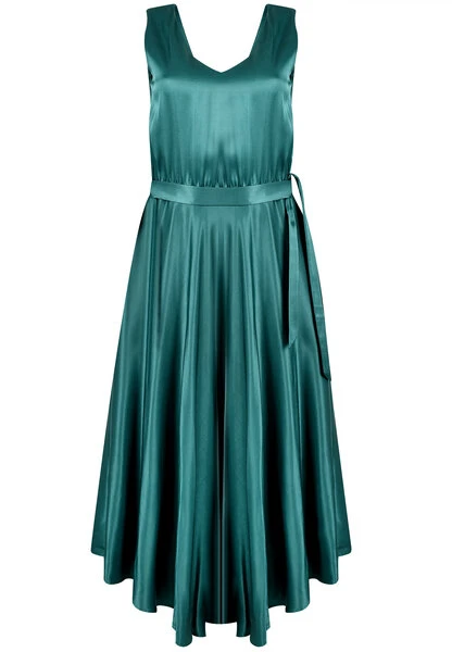 Kurzes Kleid, Midikleid Ausgestellt Viskose 5 Kurzes Kleid, Midikleid Ausgestellt Viskose – Bild 5