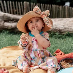 Kleid Für Kinder Aus Bio-Baumwolle Mit Kakadu Print