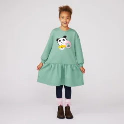 Kids Sweatshirt-Kleid "Tierfreunde" Türkis