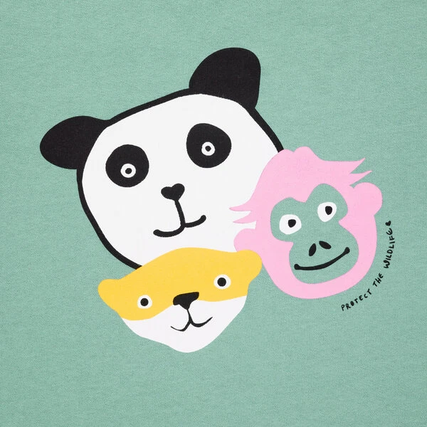 Kids Sweatshirt-Kleid "Tierfreunde" Türkis 5 Kids Sweatshirt-Kleid "Tierfreunde" Türkis – Bild 5